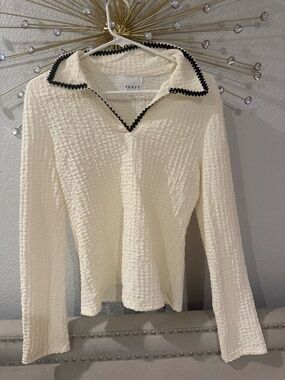 FRENZY cream long sleeve shirt